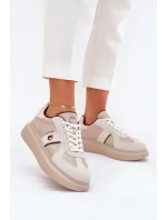 Dámské Kožené Tenisky Na Platformě Daniel Lopez Just Dare SS2D4003 Béžové Dámské Kožené Tenisky Na Platformě Daniel Lopez Just Dare SS2D4003 Béžové