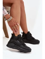 Dámské sportovní boty na platformě Big Star model 21708704 Černé - Big Star Shoes Dámské sportovní boty na platformě Big Star model 21708704 Černé - Big Star Shoes