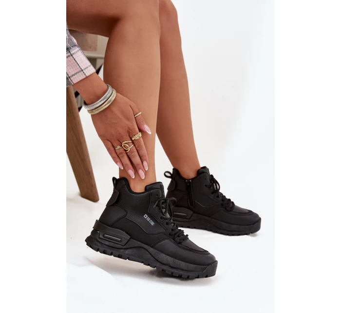 Dámské sportovní boty na platformě Big Star model 21708704 Černé - Big Star Shoes Dámské sportovní boty na platformě Big Star model 21708704 Černé - Big Star Shoes